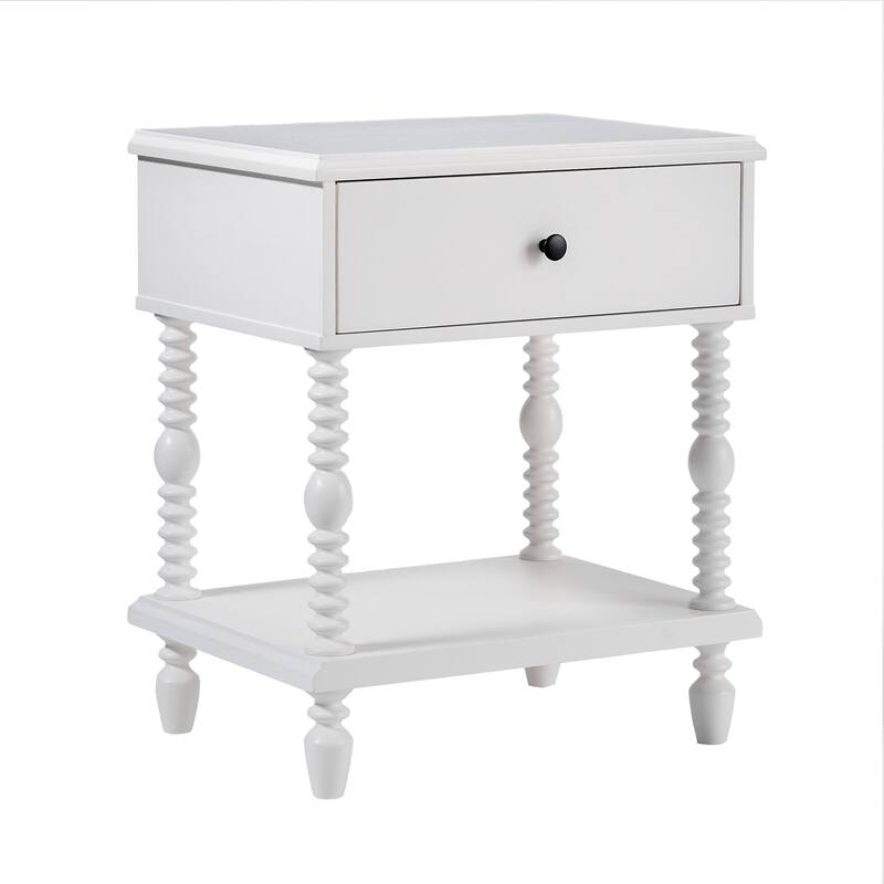 Walker Edison Easy Assembly Solid Wood 1-Drawer Nightstand