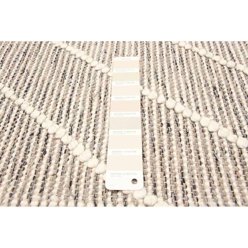 ECARPETGALLERY Braid weave Sienna Cream Wool Rug - 5'2 x 7'5