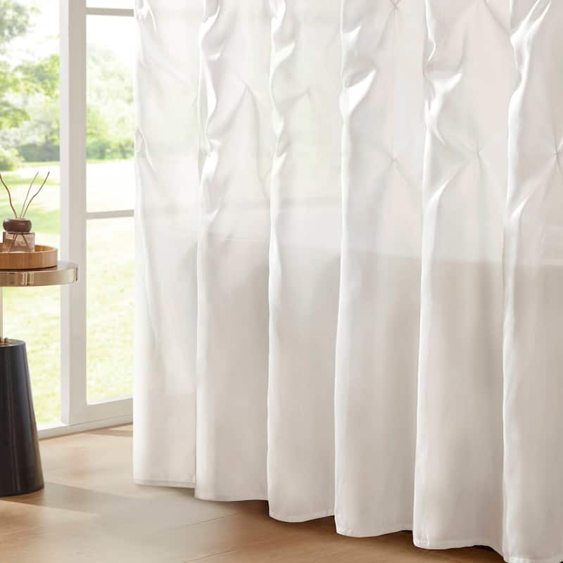 Madison Park Laurel Tufted Semi-Sheer Shower Curtain