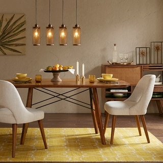 INK+IVY Nola Upholstered Dining Side Chairs with Cutout Back design (Set of 2)