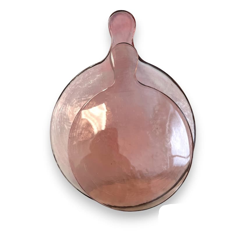 Small Round Recycled Glass Serving Board Dia 12" & W 9"