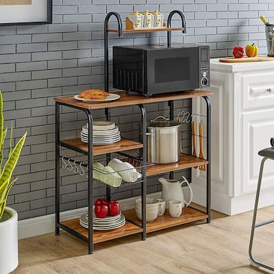 Kitchen Baker's Rack Utility 4-tier Microwave Stand