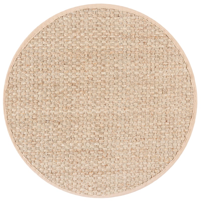 SAFAVIEH Natural Fiber Zymryd Basketweave Seagrass Rug - 3' Round - Natural/Beige