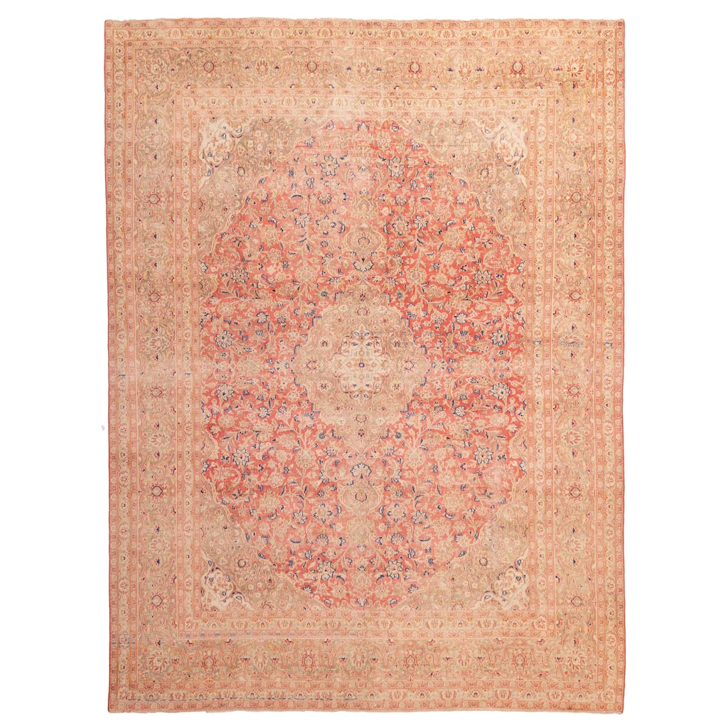 ECARPETGALLERY Hand-knotted Antalya Vintage Red Wool Rug - 9'6 x 12'8