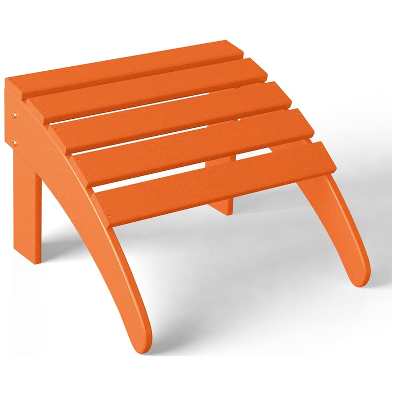 Aderson Outdoor Poly Adirondack Chair with Side Table and Ottoman 5-Piece Set