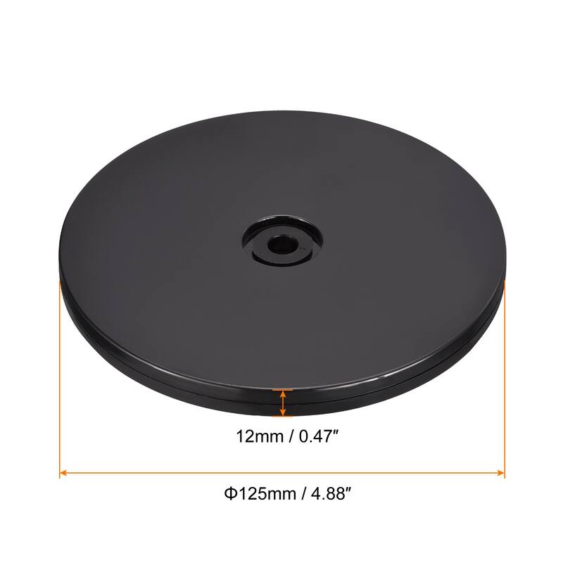 Rotating Swivel Stand with Steel Ball Lazy Susan Base Turntable 2Pcs - Black - 5inch