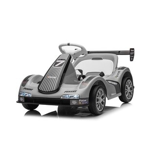 Kids' Go-Kart Ride On Car - Electric Vehicle with Remote Control, Gift for Boys and Girls - Grey