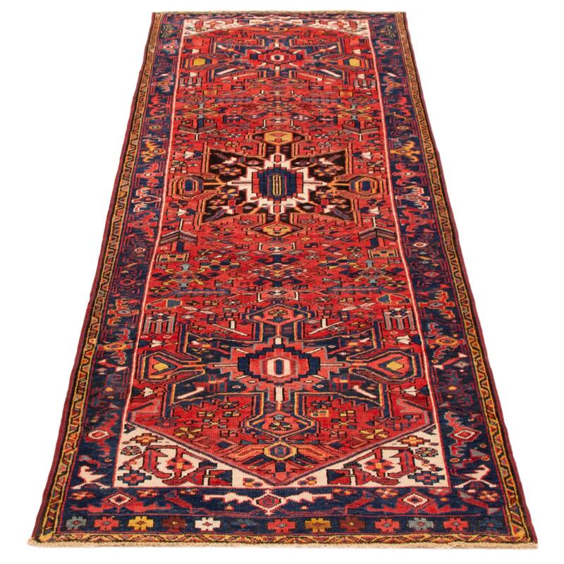 ECARPETGALLERY Hand-knotted Konya Anatolian Red Wool Rug - 3'10 x 10'10