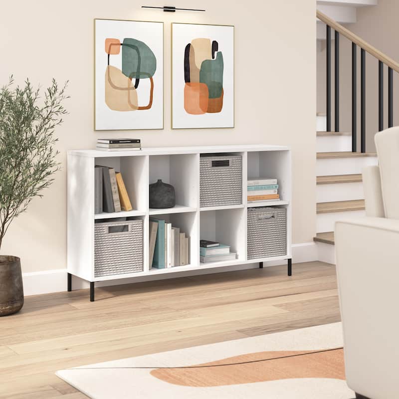 Essence 8 Cube Organizer Storage Bookcase by Bush Furniture - White