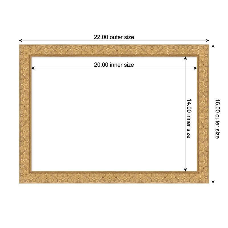 Lila Framed Dry Erase Magnetic Board - 22 x 16 in - Lila Gold