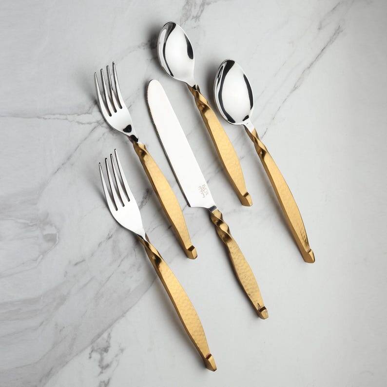 INOX ARTISANS Twisted Urban Flatware, 5-Pc. Place Setting
