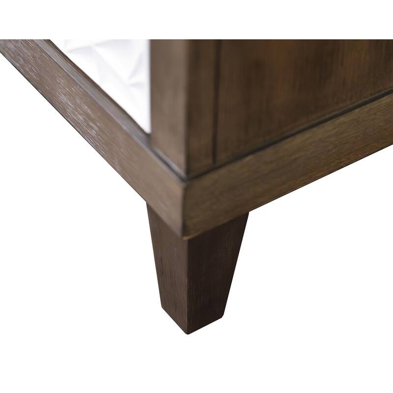 Modern Wood 65" Fireplace Console with with doors, TV Stand, Entertainment Storage, Fully Assembled, Brown