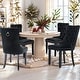 preview thumbnail 1 of 0, Dining Chairs Set of 4, Luxury Upholstered Velvet Kitchen Chairs Side Chair with Padded Seat Back and Solid Wood Legs Black