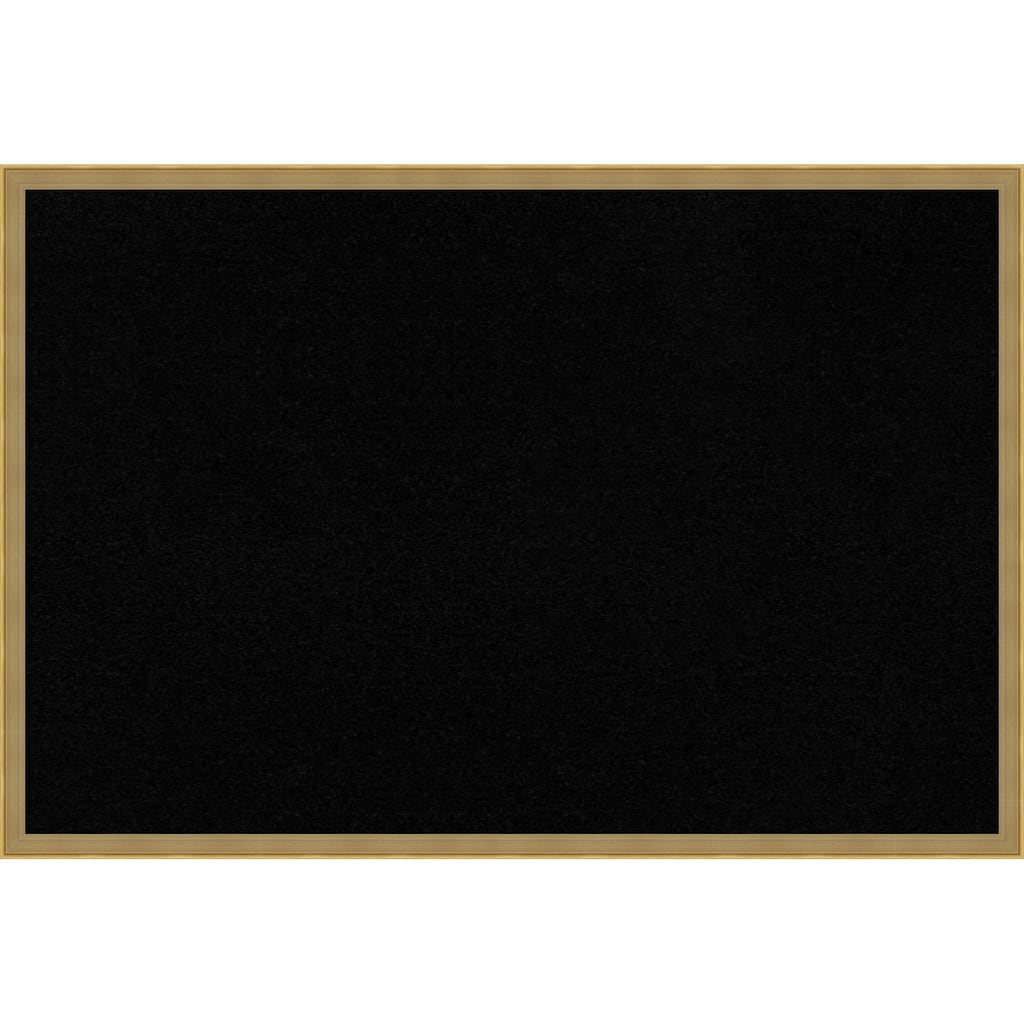 Incline Dark Gold Wood Framed Cork Board - Bulletin Board, Organization Board, Pin Board