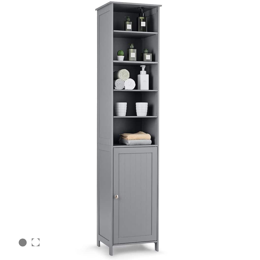 Costway 72''H Bathroom Tall Floor Storage Cabinet Shelving Display - See Description