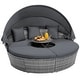 preview thumbnail 9 of 8, Gymax Patio Round Daybed w/Retractable Canopy Cushions & Throw Pillows