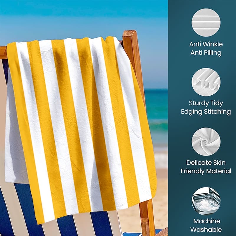 Large Cabana Stripe Beach Towel 30"x60", 35"x70"