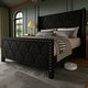 preview thumbnail 48 of 48, Hansabenne Solid Wood Bed Frame Queen and King Platform Bed Frame with Headboard White and Gray Black - Queen