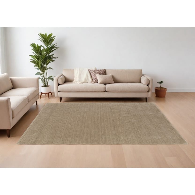 HomeRoots Solid Color Casual Rectangle Area Rug - 132.00 in. x 96.00 in. x 0.52 in.