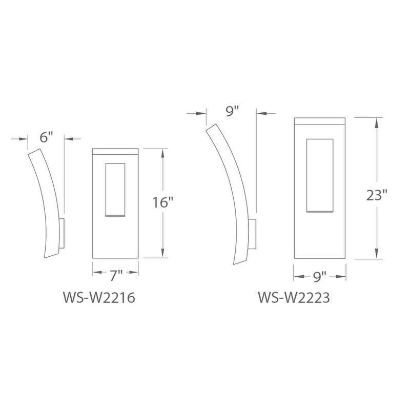 Modern Forms Dawn Single Light 16" Tall Integrated LED Outdoor Wall