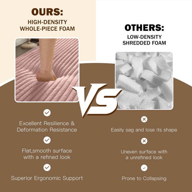 Convertible Floor Sofa with Corduroy Fabric, Twin Mattress & No Assembly