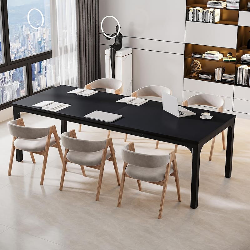 78.74" Large Rectangle Conference Table, Office Meeting/Seminar/Business Table Desk for Office Boardroom & Meeting Room