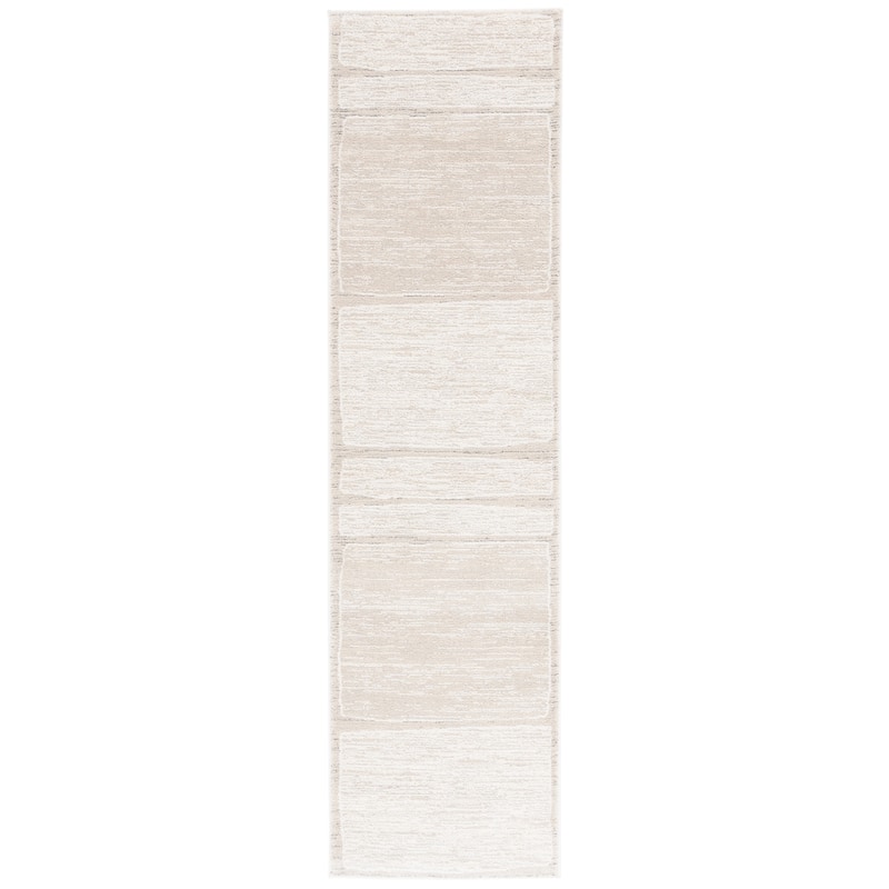SAFAVIEH Northport Rubye Modern & Contemporary Rug - 2'2" x 8' Runner - Ivory/Grey