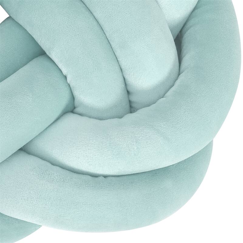 Adeco 13.7" Modern Velvet Knot Ball Throw Pillow