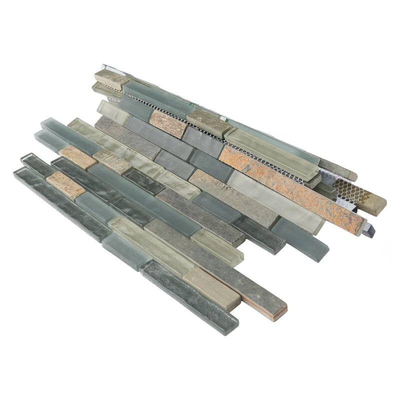 Merola Tile Tessera Piano Wisp 11-3/4" x 11-7/8" Glass Wall Tile