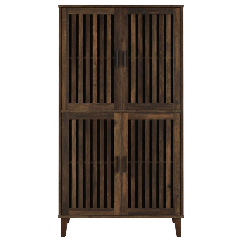 Rossetta Nostalgic Dark Pine 4-door Tall Accent Cabinet