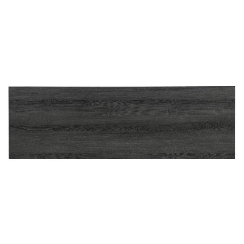 Oval Rattan Doors Black Sideboard with Adjustable Shelves