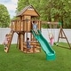 preview thumbnail 2 of 13, Backyard Discovery Spruce Hollow Spruce Wood Swing Set, Wave Slide
