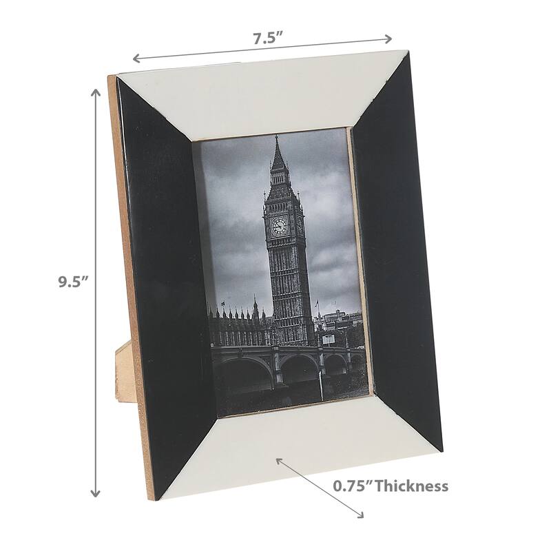 5X7 Black & White Inlay Photo Frame