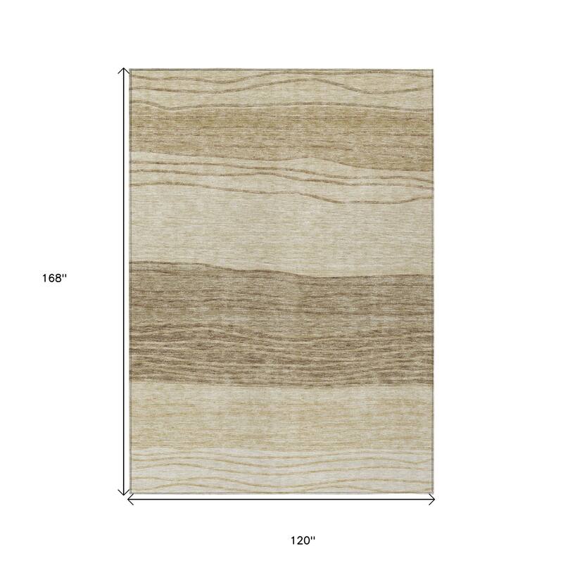 HomeRoots Striped Transitional Rectangle Outdoor Rug