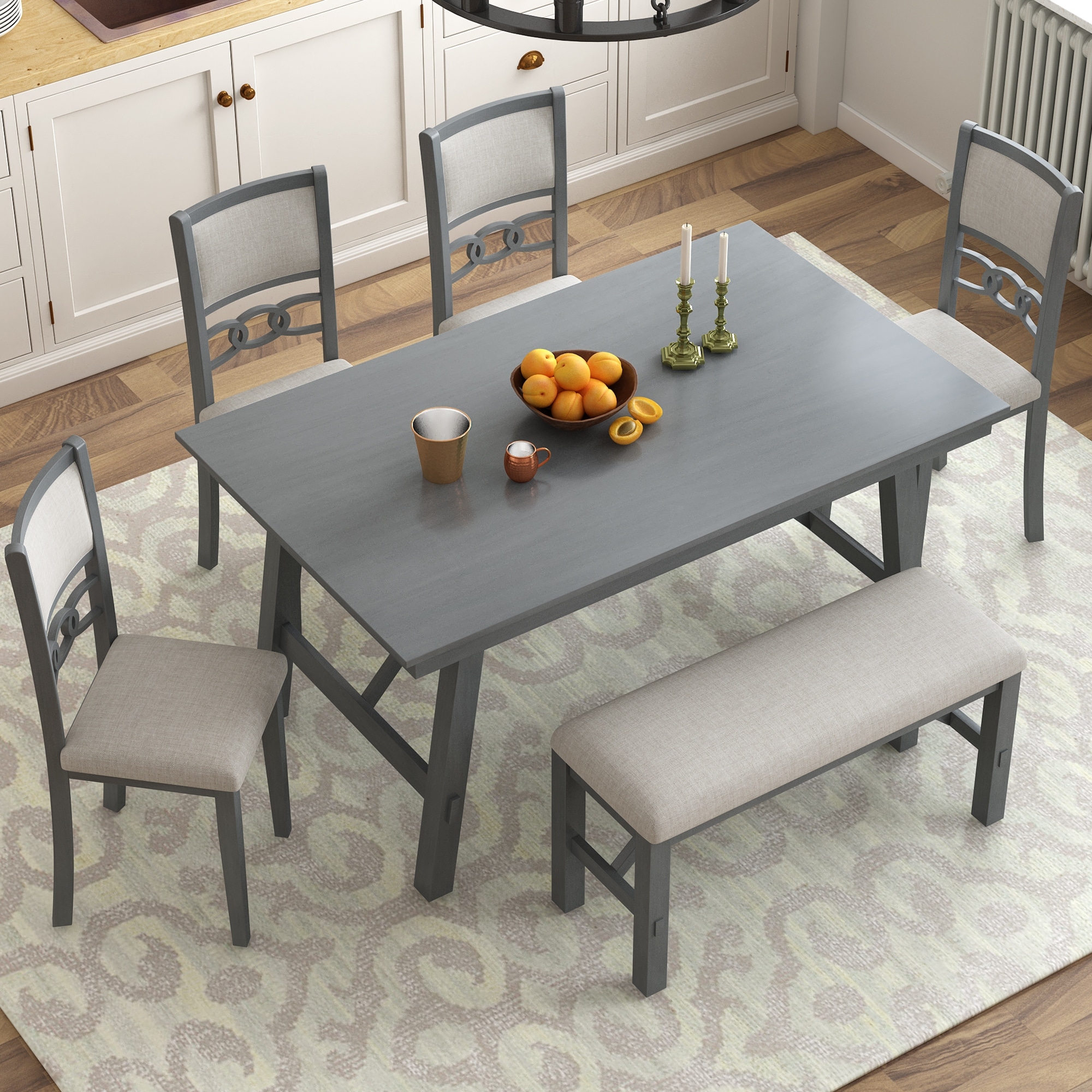 One piece solid discount wood dining table