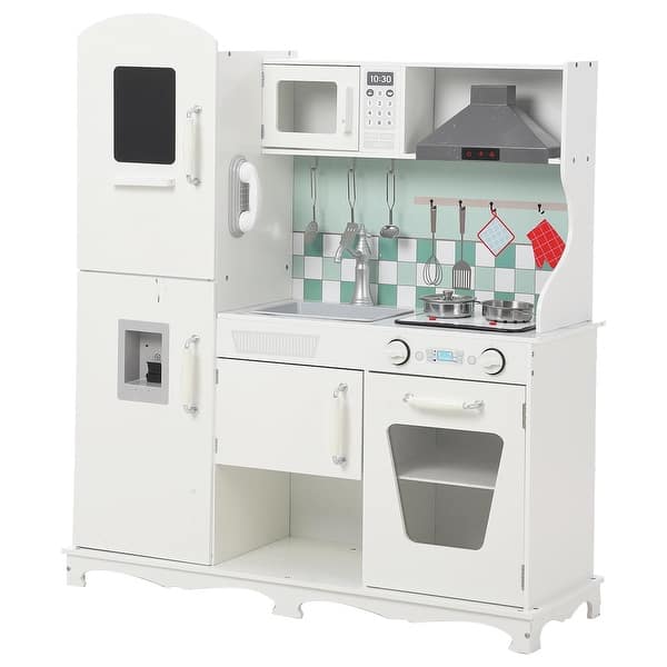 slide 2 of 6, Play Kitchen for Kids, Wooden Kitchen Playset Kids