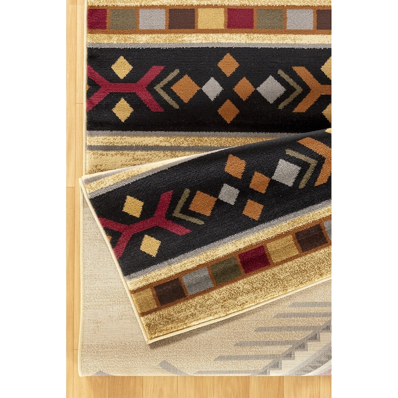 Tribes GC_YLS4003 Cream Southwest Area Rug