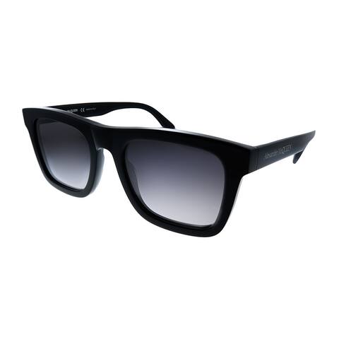 Alexander McQueen Anti-Reflective Unisex Black Frame Grey Sunglasses