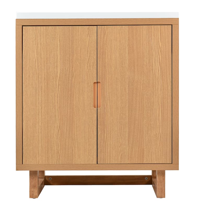 GDFStudio - Zenia Wood & Ceramic 30" Bathroom Vanity Set with Sink & Storage Cabinet Combo