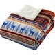 preview thumbnail 2 of 2, Reindeer 3 Piece Ultra Plush Sherpa Comforter Set by Nanshing