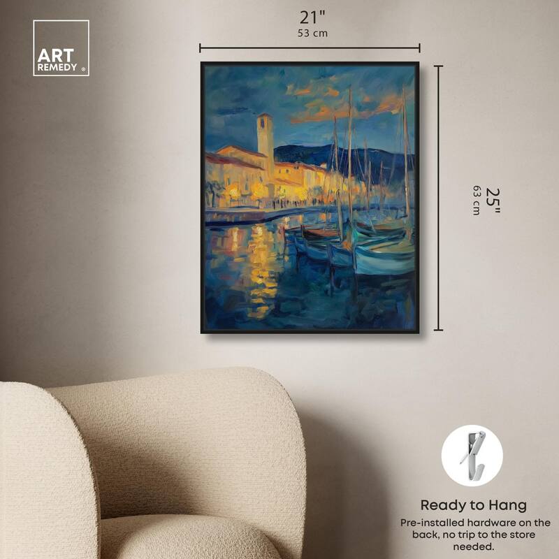 Harbor Lights Canvas by Art Remedy