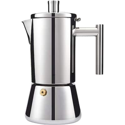 12 Cup Stovetop Espresso Maker Stainless Steel , 17.5 oz