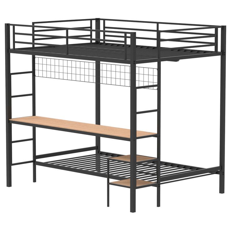 Alevera Metal Bunk Bed with Ladder