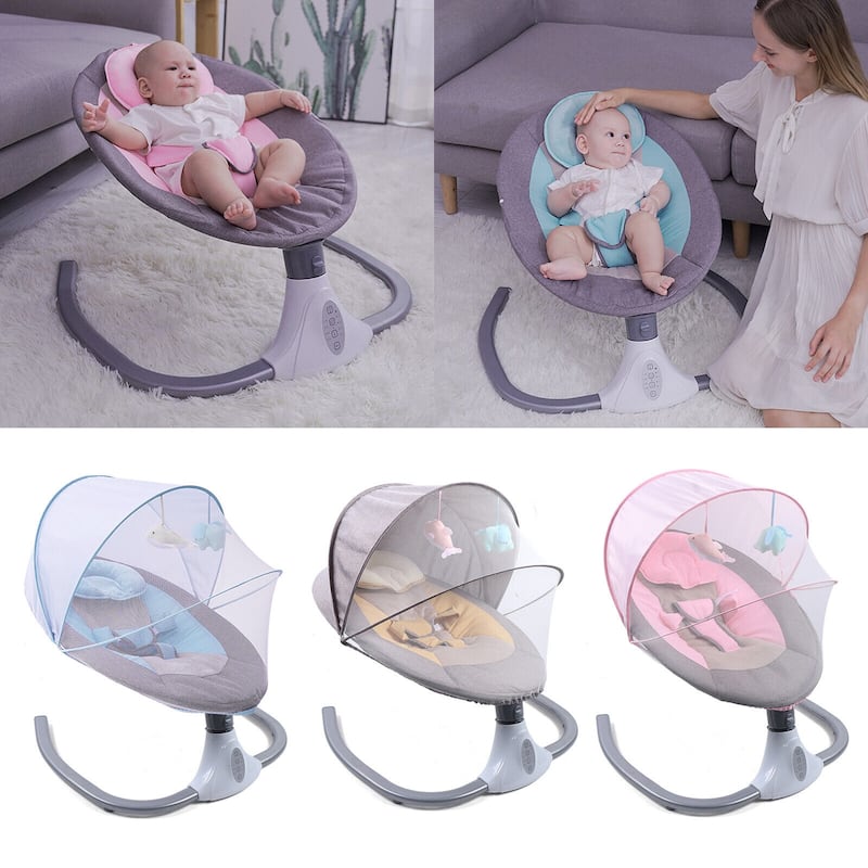 Lofn Electric Baby Bouncer Bluetooth Swing Chair Cradle Rocking Bassinet