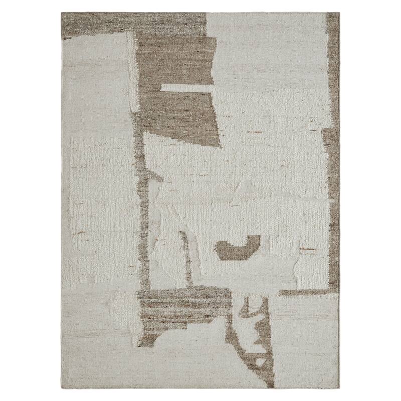 Grace 5'3" x 7'3" ft Handwoven Indoor Rug, Ivory/ Stone - 5'3" x 7'3" ft