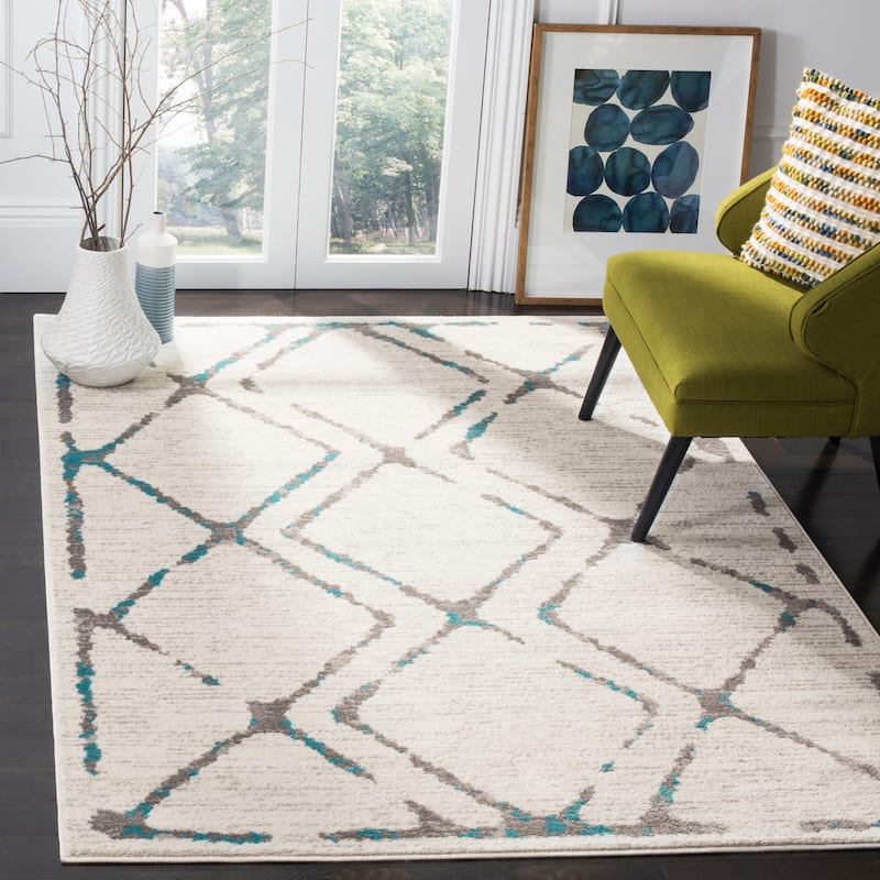 SAFAVIEH Skyler Asimina Modern Rug - 3' x 5' - Ivory/Blue