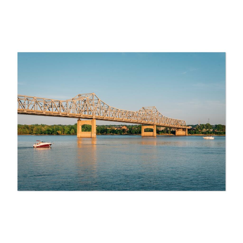 Peoria Illinois The Murray Baker Bridge 02 Cityscape Art Print/Poster