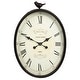 preview thumbnail 8 of 8, Metal Wall Clock with Bird