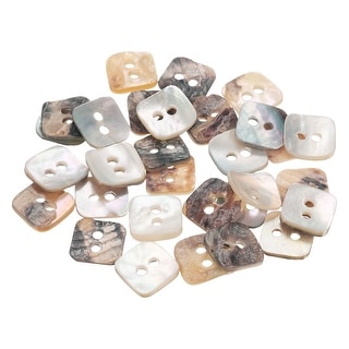 Pearl Shell Buttons Hole Square Shell Sewing Button Natural for Cloth ...