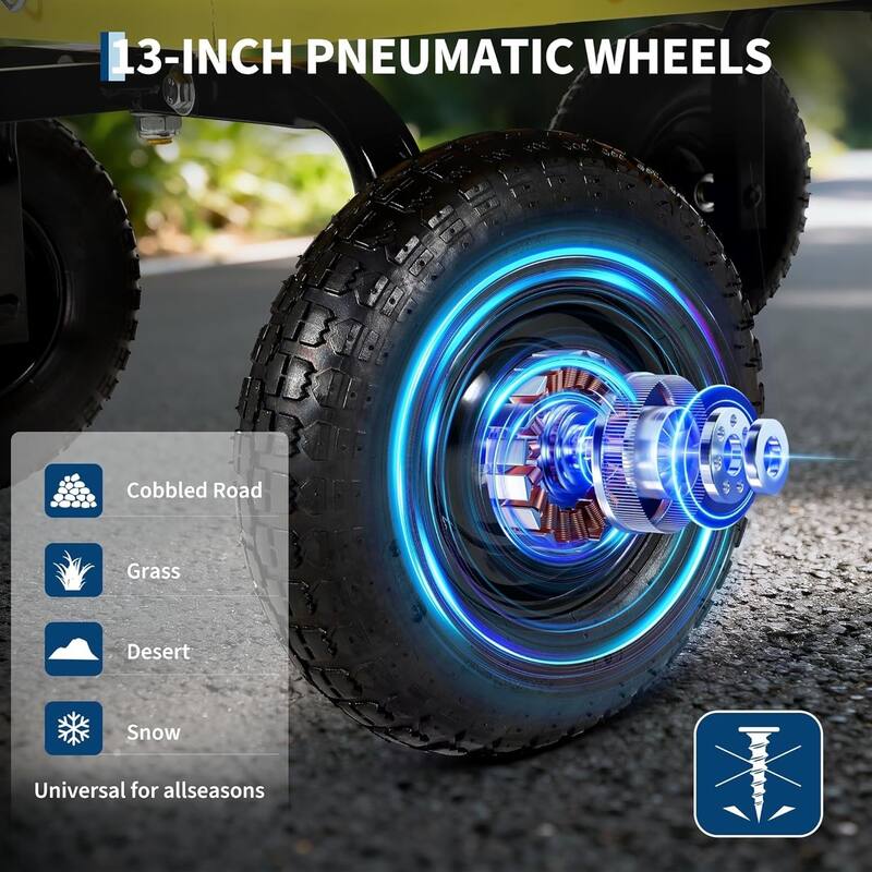 1500-lb Capacity Steel Mesh Garden Cart with Removable Sides and Wheels Yellow